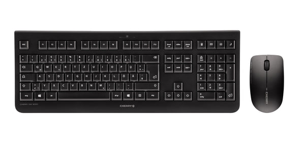 CHERRY DW 3000 Tastatur Maus enthalten Universal RF Wireless AZERTY Belgisch Schwarz
