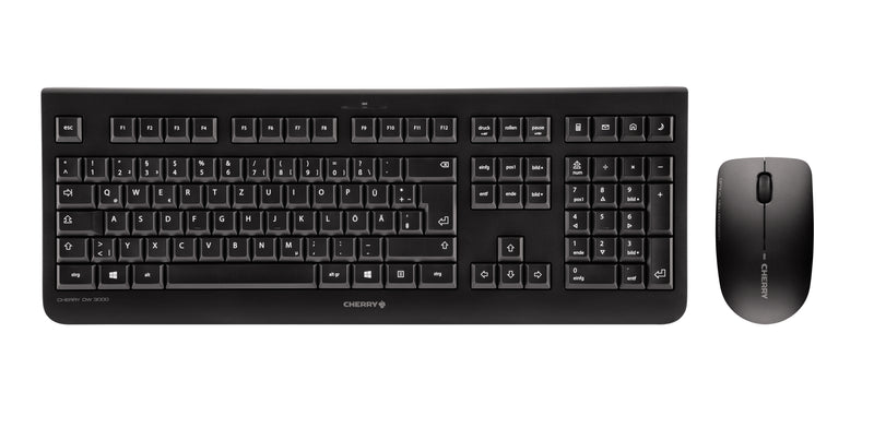 CHERRY DW 3000 Tastatur Maus enthalten Universal RF Wireless AZERTY Belgisch Schwarz
