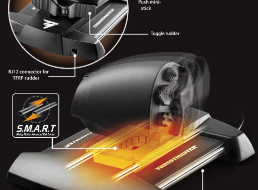 Thrustmaster T-16000M FCS Hotas Schwarz, Orange USB Joystick Analog / Digital PC