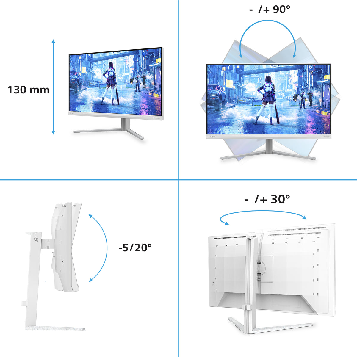 Philips 27M2N5201P/00 Computerbildschirm 68,6 cm (27") 1920 x 1080 Pixel Weiß