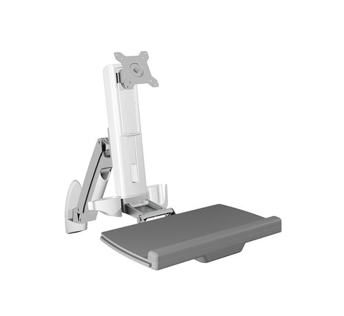 ICY BOX IB-MS600-W, "Sit-Stand-Workstation" mit Wandhalterung für einen Monitor bis zu 24" (61 cm)