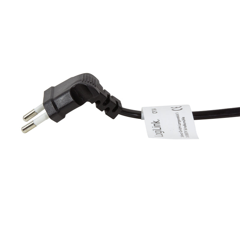 LogiLink 0.75m, CEE 7/16/IEC 60320-C7 Schwarz 0,75 m CEE7/16 C7-Koppler