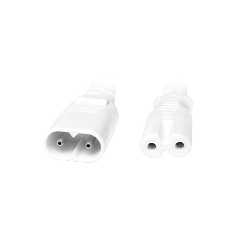 LogiLink 2m, IEC 60320-C8/IEC 60320-C7 Weiß C7-Koppler C8-Koppler