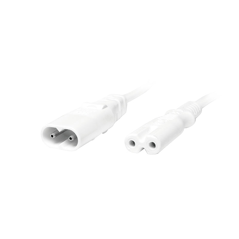 LogiLink 2m, IEC 60320-C8/IEC 60320-C7 Weiß C7-Koppler C8-Koppler