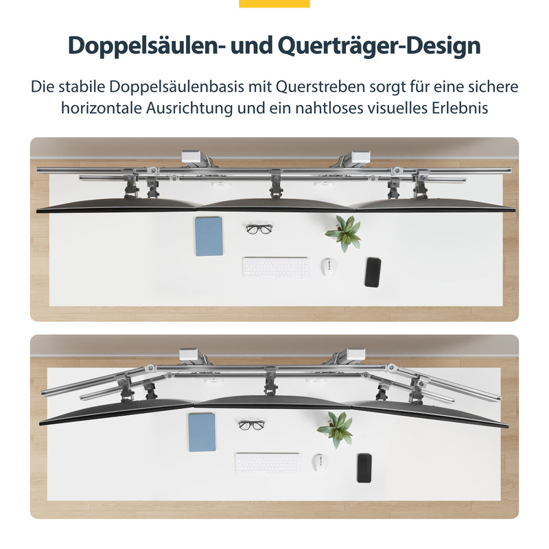 StarTech.com 6-MONITOR-ARM-A Flachbildschirm-Tischhalterung 81,3 cm (32") Tisch/Bank Weiß