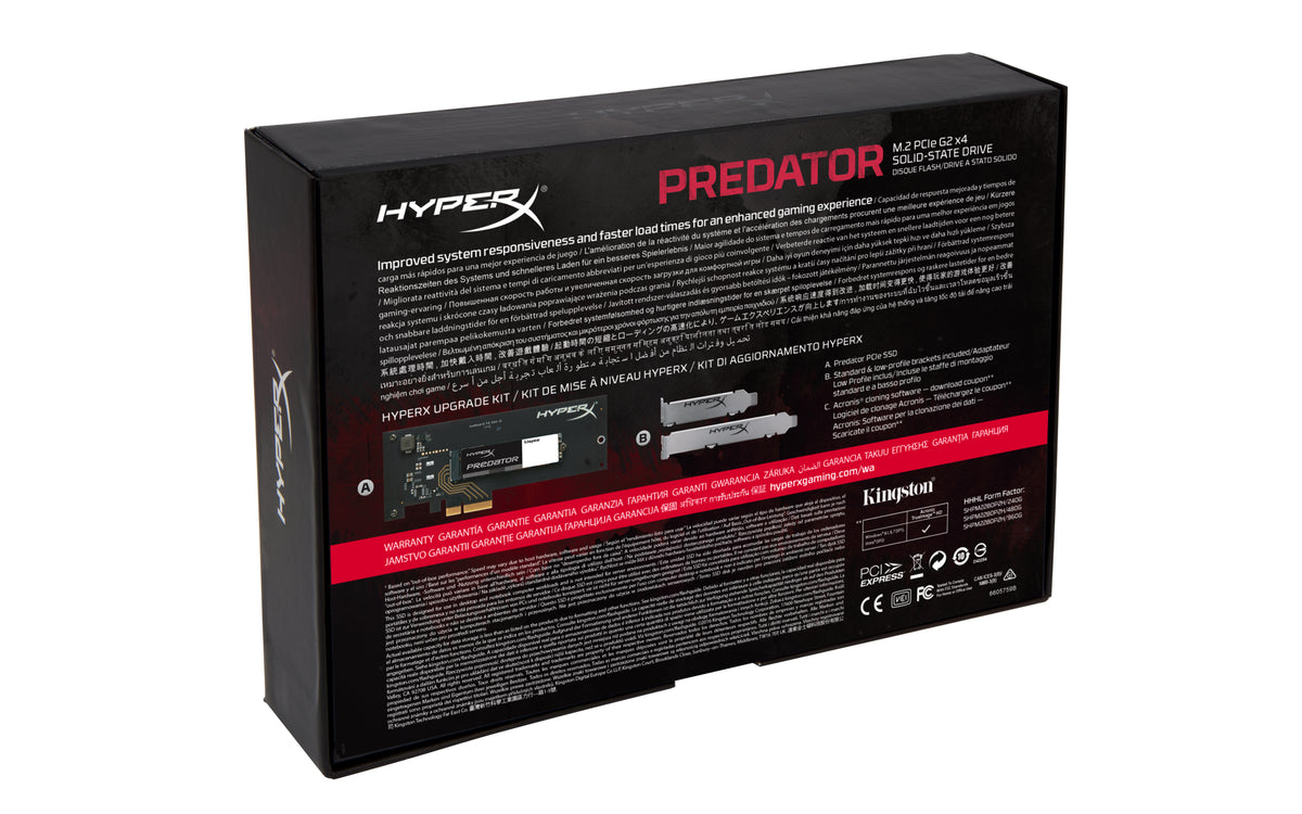 HyperX Predator SHPM2280P2H/480G Internes Solid State Drive 480 GB M.2 PCI Express 2.0 MLC