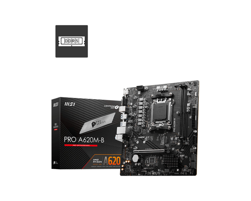MSI PRO A620M-B Motherboard AMD A620 Sockel AM5 micro ATX