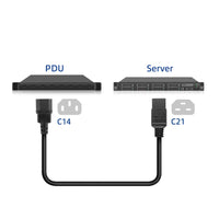 Cavo di alimentazione ACT C14 - C21 IEC60320 nero 2 m