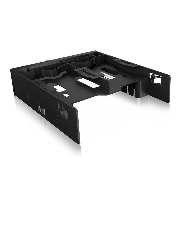 ICY BOX IB-5251, Festplatteneinbaurahmen, 2x 2,5" + 1x 3,5" HDD/SSDs in einem 5,25" Einbauschacht, mit Frontblende