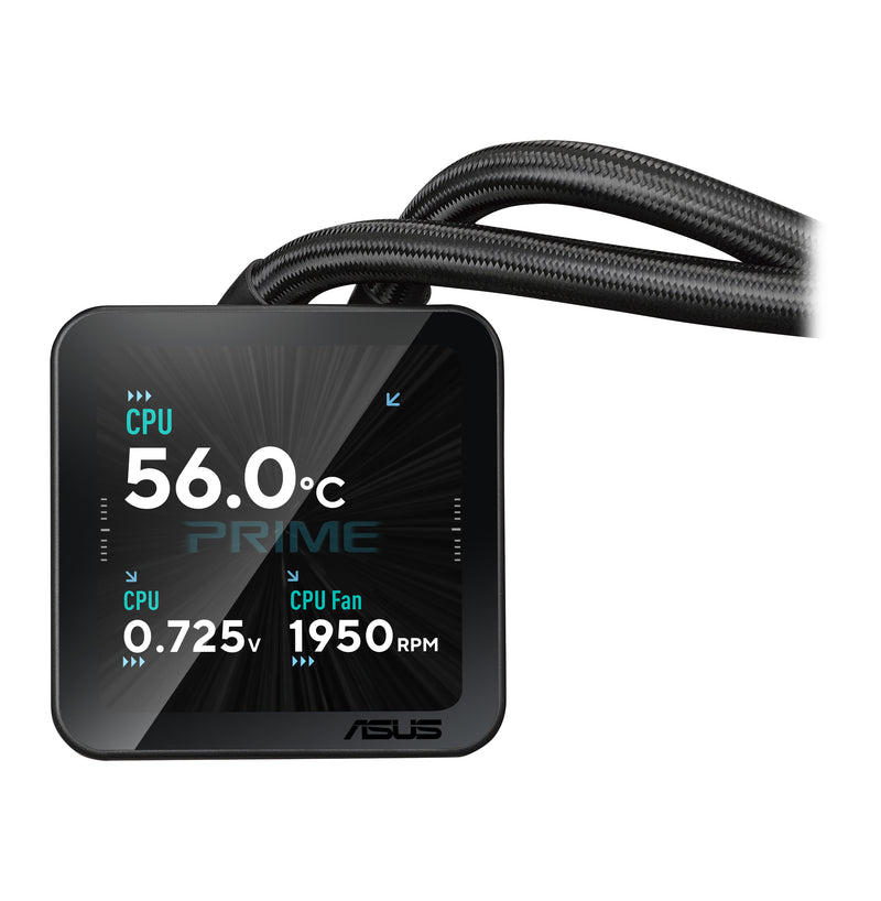ASUS PRIME SLC II 360 ARGB LCD Prozessor All-in-One-Flüssigkeitskühler 12 cm Schwarz 1 Stück(e)