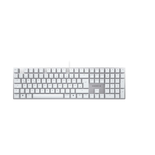CHERRY KC 200 MX Tastatur Universal USB QWERTZ Deutsch Silber, Weiß