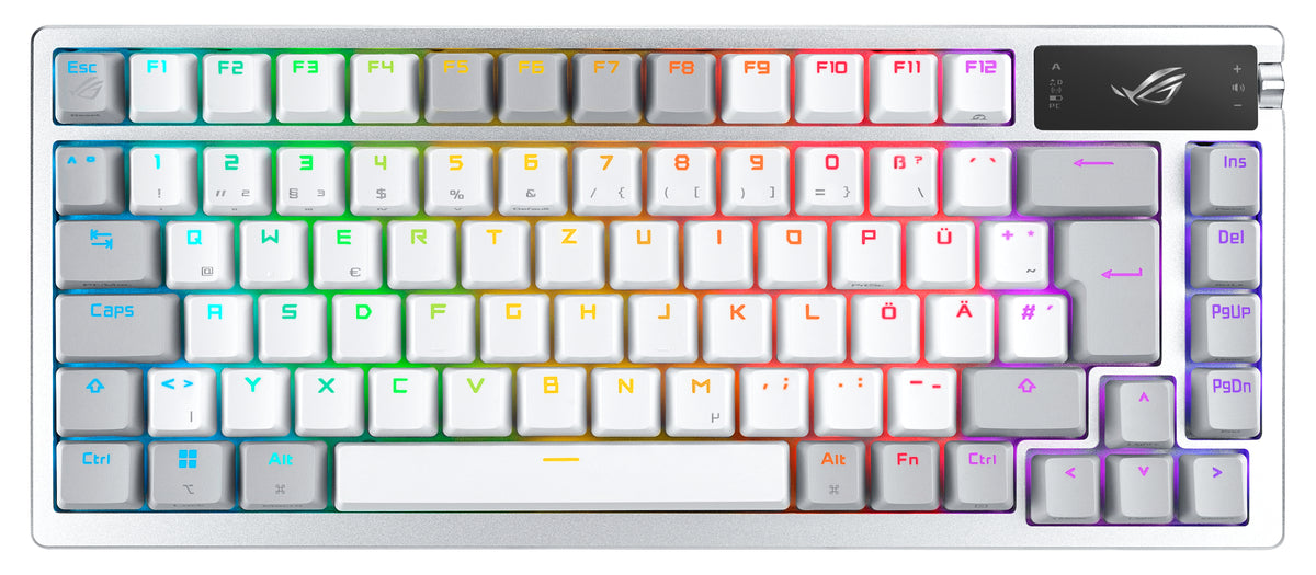 ASUS ROG Azoth White Tastatur Gaming USB + RF Wireless + Bluetooth QWERTZ Deutsch Weiß