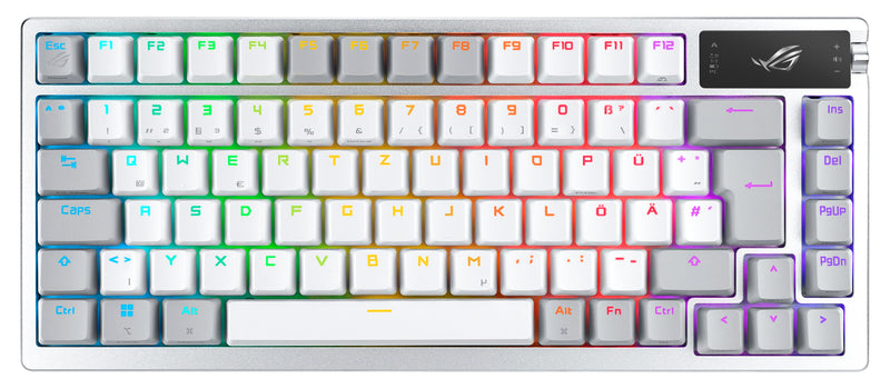 ASUS ROG Azoth White Tastatur Gaming USB + RF Wireless + Bluetooth QWERTZ Deutsch Weiß