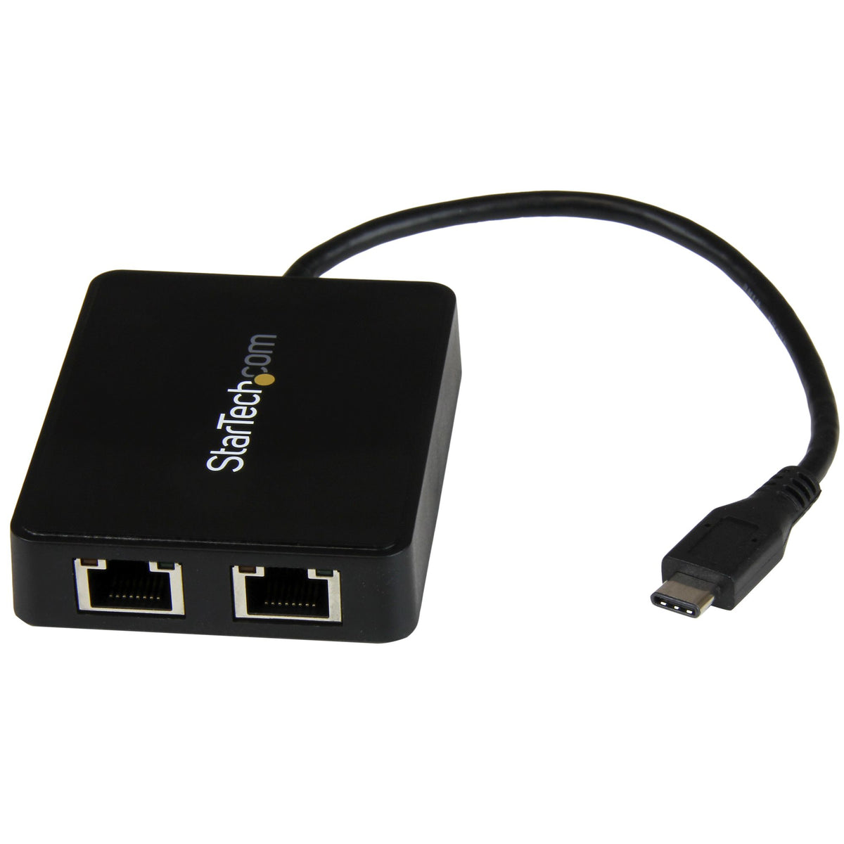 Adattatore da USB-C a doppio Gigabit Ethernet StarTech.com con porta USB 3.0 (Tipo-A) - Adattatore di rete Gigabit USB Tipo-C - Adattatore NIC/LAN a doppia porta USB-C - Nero - Per laptop e computer desktop