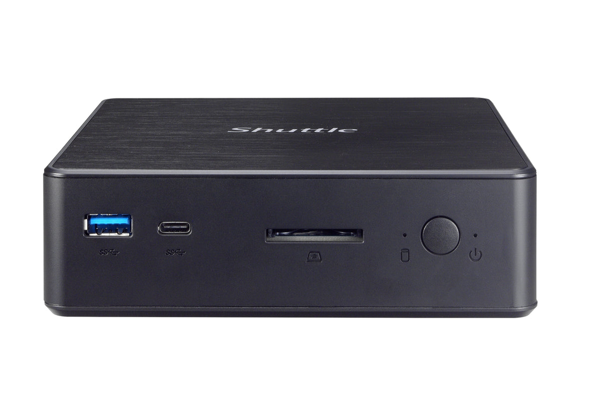 Shuttle XPC nano NC1010BA PC/Workstation Intel® Celeron® 4205U 4 GB DDR4-SDRAM 120 GB SSD Windows 10 Pro Mini PC Mini-PC Schwarz