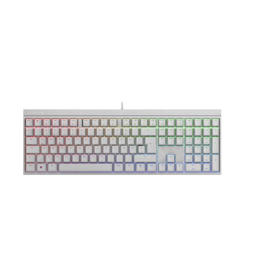 CHERRY MX 2.0S RGB Clavier Gaming USB QWERTZ Allemand Blanc
