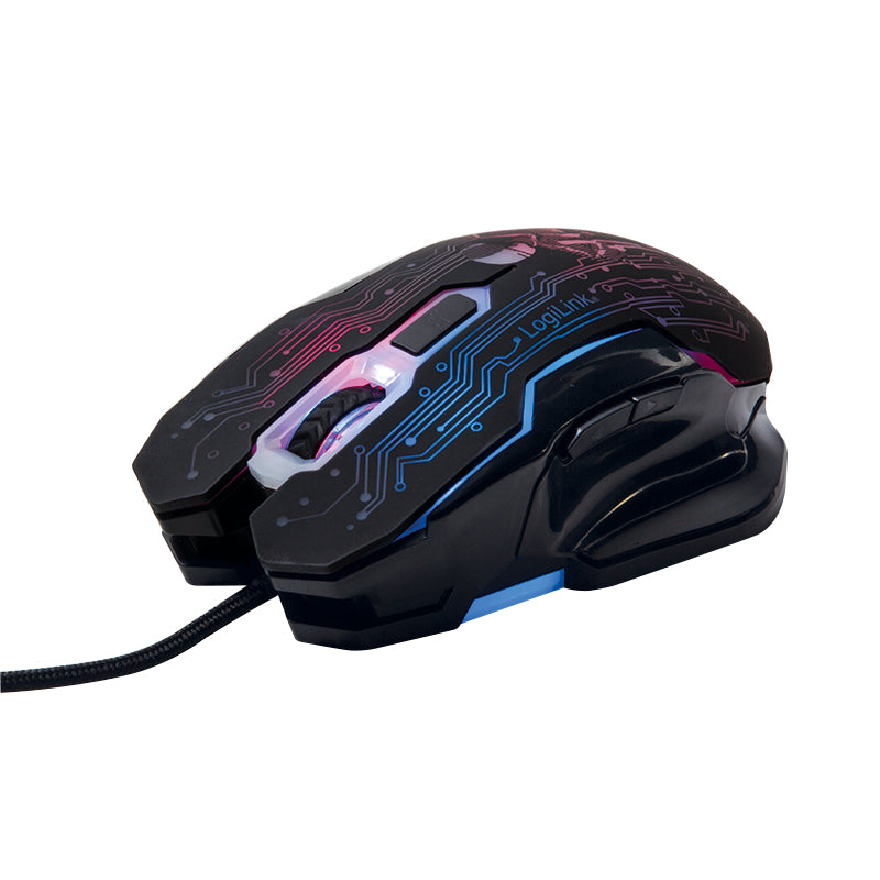 LogiLink ID0137 Maus Gaming Beidhändig USB Typ-A Optisch 2400 DPI