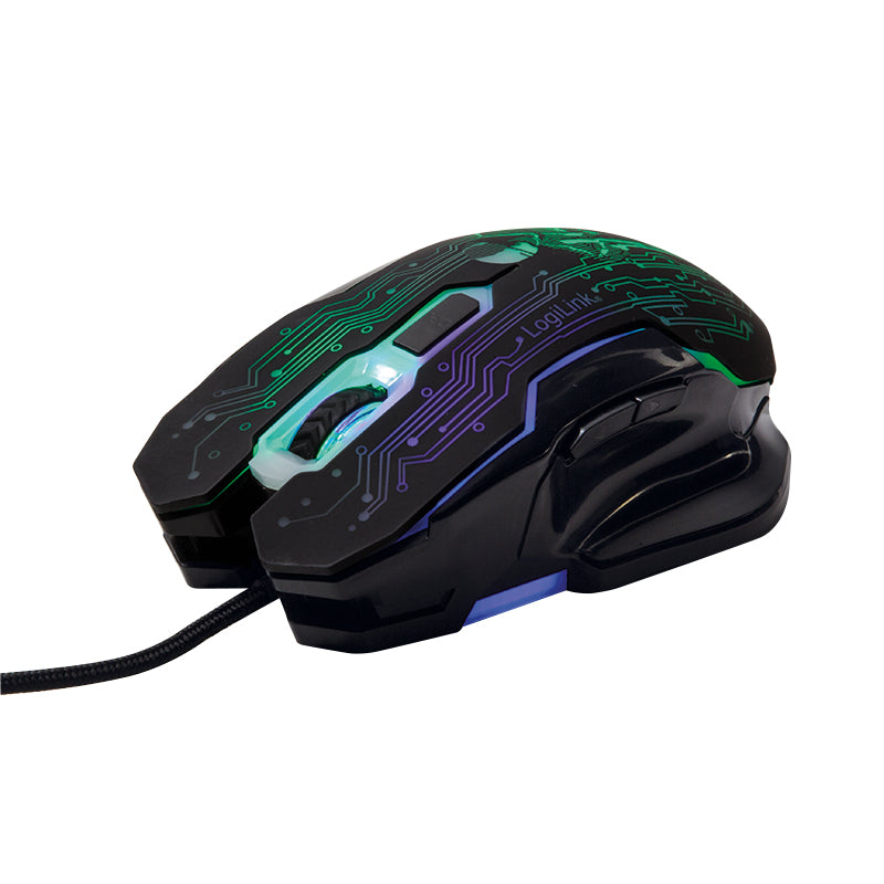 LogiLink ID0137 Maus Gaming Beidhändig USB Typ-A Optisch 2400 DPI