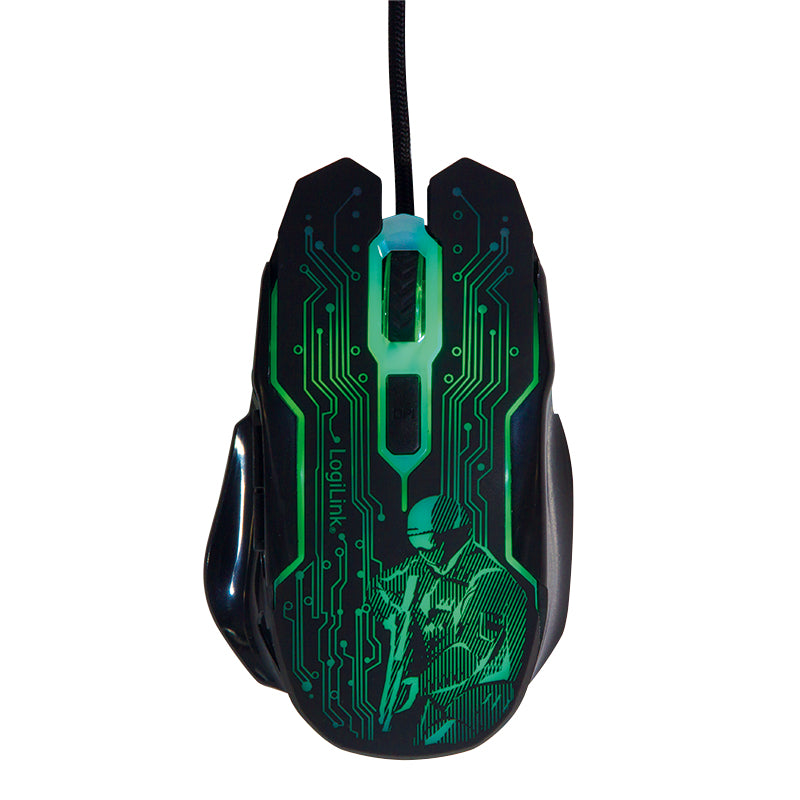 LogiLink ID0137 Maus Gaming Beidhändig USB Typ-A Optisch 2400 DPI