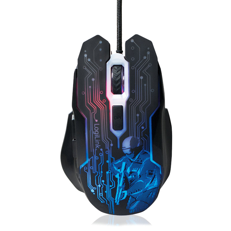 LogiLink ID0137 Maus Gaming Beidhändig USB Typ-A Optisch 2400 DPI