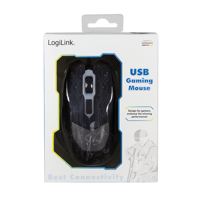 LogiLink ID0137 Maus Gaming Beidhändig USB Typ-A Optisch 2400 DPI