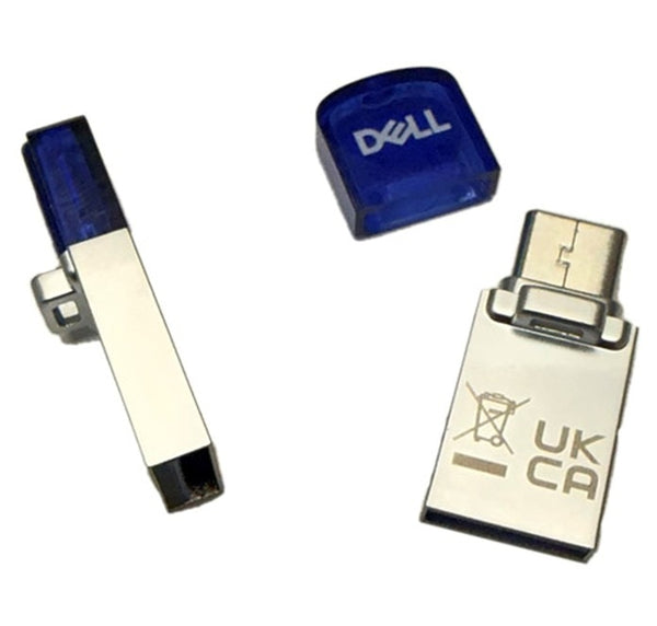 DELL AD564596 USB-Stick 256 GB USB Type-A / USB Type-C 3.2 Gen 1 (3.1 Gen 1) Blau, Silber