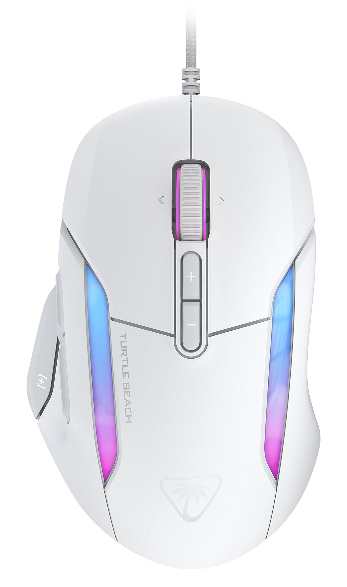Turtle Beach Kone II – Ergonomische RGB-Gaming-Maus, 26K DPI Optischer Sensor, optische Schalter mit 100 Mio. Klick-Lebensdauer, 23 programmierbare Funktionen, 4D-Scroll-Rad, Weiß