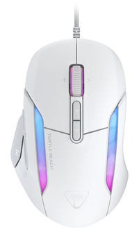 Turtle Beach Kone II – Ergonomische RGB-Gaming-Maus, 26K DPI Optischer Sensor, optische Schalter mit 100 Mio. Klick-Lebensdauer, 23 programmierbare Funktionen, 4D-Scroll-Rad, Weiß