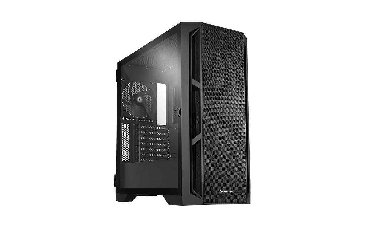 Chieftec APEX AIR Boîtier PC Moyen Tour ATX Noir avec Panneau Latéral en Verre Trempé, USB 3.2 Gen 2 Type-C et USB 3.2 Gen 1 Type-A