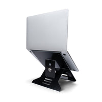 R-Go Tools Laptopständer R-Go Riser Document, ergonomisch, faltbar und einstellbar, mit Dokumentenhalter, AGR-zertifiziert, schwarz
