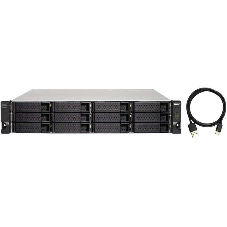 QNAP TL-R1200C-RP 12-bay 2U rackmount USB-C 3.1 Gen2 10Gbps JBOD expansion unit