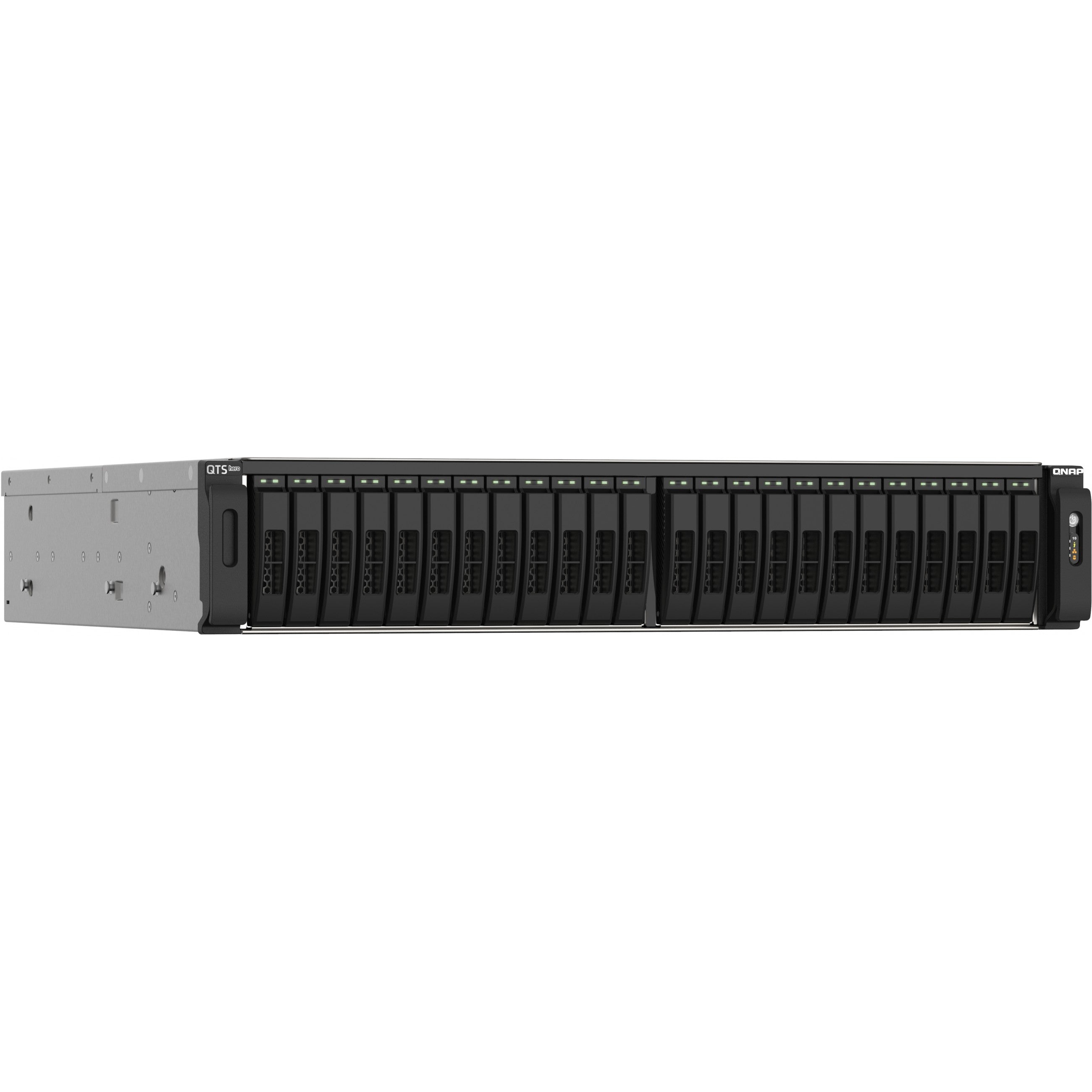 QNAP TS-h2490FU-7302P-128G 24-Bay all-flash NAS AMD EPYC 7302P NVMe Gen3x4 128GB RAM 2x2.5GbE LAN 4x25GbE SFP28