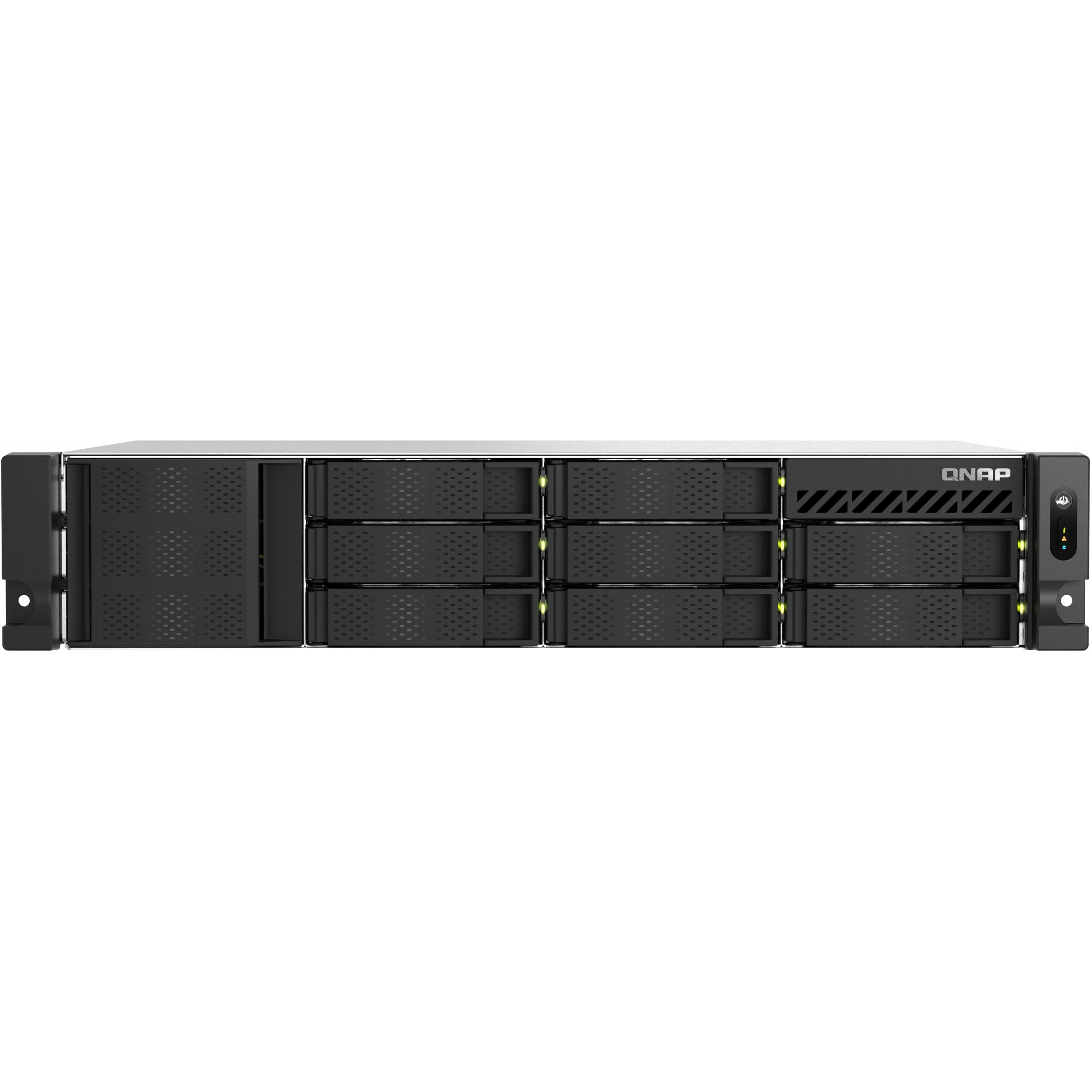 QNAP TS-855eU-8G 8-bay short depth rackmount NAS Intel Atom C5125 8C 2.8GHz 8GB RAM 2x2.5GbE 2xM.2 2280 2xPCIe Gen3 PSU