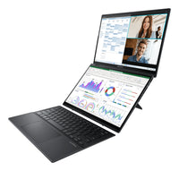 ASUS Zenbook Duo UX8406CA-QL153W Intel Core Ultra 9 285H Hybrid (2-in-1) 35,6 cm (14") Touchscreen Full HD 32 GB LPDDR5x-SDRAM 1 TB SSD Wi-Fi 7 (802.11be) Windows 11 Home Grau