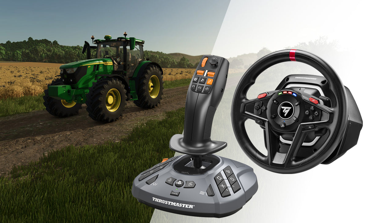 Thrustmaster T128 SimTask Farming Pack Schwarz USB Lenkrad + Pedale + Schalthebel Analog / Digital PC, PlayStation 4, PlayStation 5