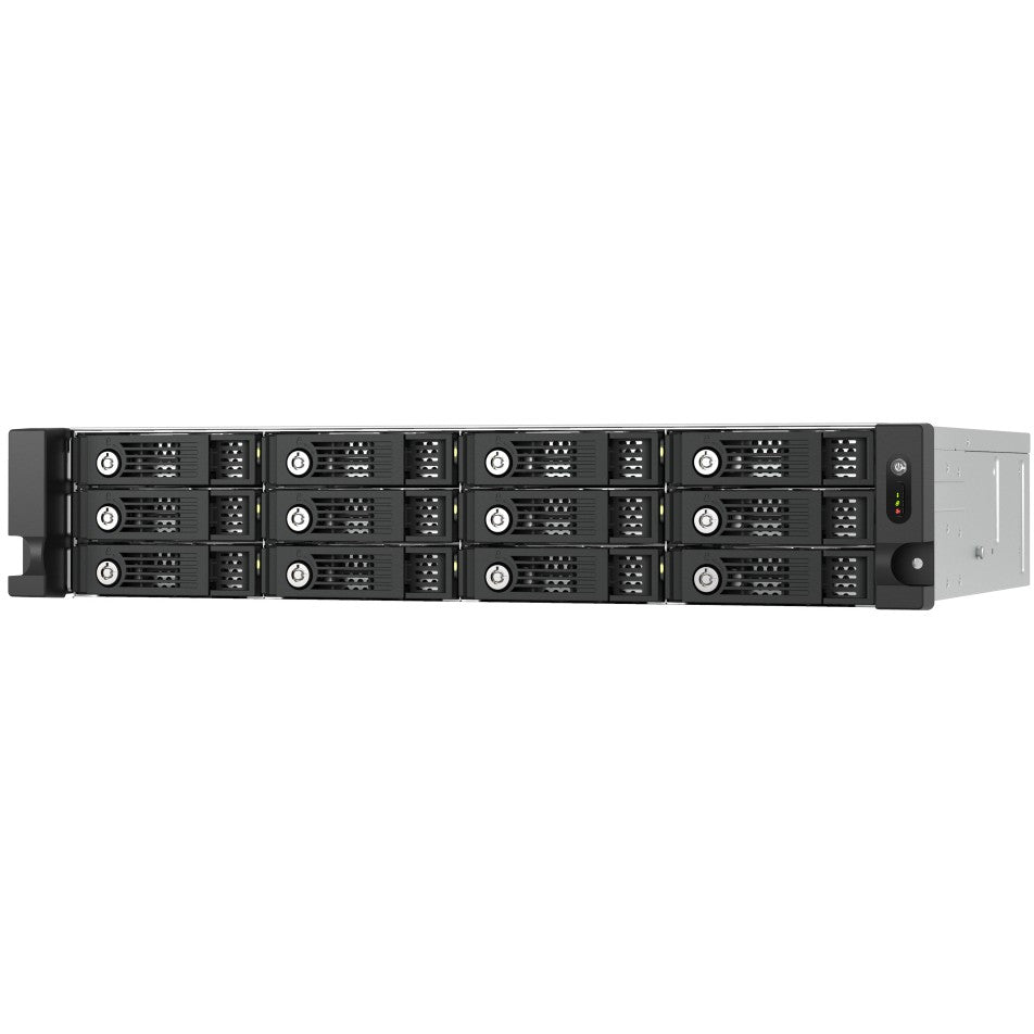 QNAP TL-R1200PES-RP 12-bay 2U rackmount PCIe interface SATA JBOD expansion enclosure 6.35/8.89cm 2.5/3.5Zoll