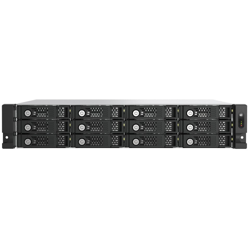 QNAP TL-R1200PES-RP 12-bay 2U rackmount PCIe interface SATA JBOD expansion enclosure 6.35/8.89cm 2.5/3.5Zoll