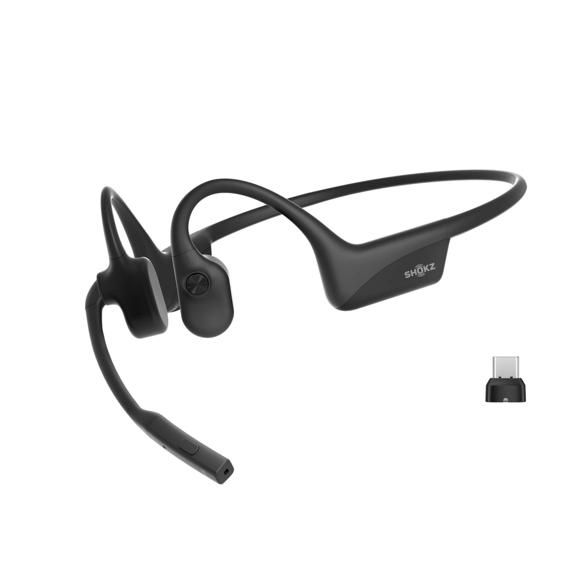 SHOKZ OpenComm2 UC 2025 Upgrade Wireless Bone Conduction Headset Office/Call Center Bluetooth Black