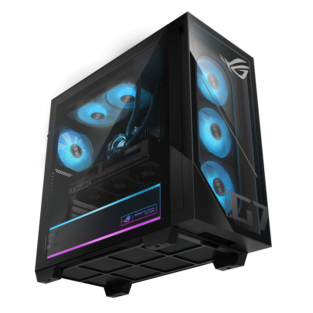 ASUS ROG G700 GM700TZ-R9800X283W AMD Ryzen™ 7 9800X3D 32 GB DDR5-SDRAM 2 TB SSD AMD Radeon RX 9070 XT Windows 11 Home Tower PC Schwarz