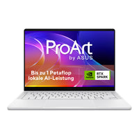 ASUS ProArt H7407BA-SM045W NVIDIA RTX Spark N1X Laptop 35,6 cm (14") Touchscreen 3K 32 GB LPDDR5x-SDRAM 1 TB SSD Wi-Fi 7 (802.11be) Windows 11 Home Weiß QWERTZ Deutsch