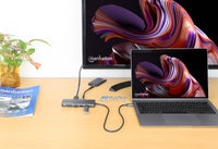Manhattan 190459 laptop-dockingstation & portreplikator Kabelgebunden USB 3.2 Gen 1 (3.1 Gen 1) Type-C Grau