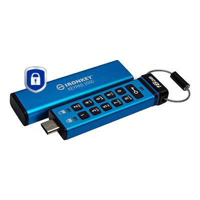 Kingston Technology IronKey 16GB USB-C Keypad 200C, FIPS 140-3 Lvl 3 AES256