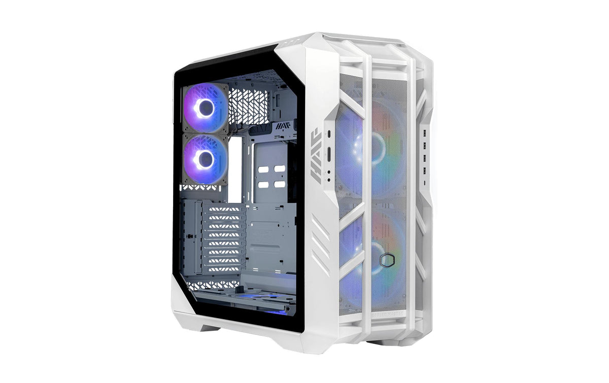 Cooler Master HAF 700 ATX Full Tower White with Tempered Glass Side Panel and USB 3.2 Gen 2 Type-C, USB 3.2 Gen 1 Type-A