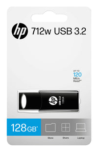 Clé USB HP 712w 128 Go USB Type-A 3.2 Gen 1 (3.1 Gen 1) Noir
