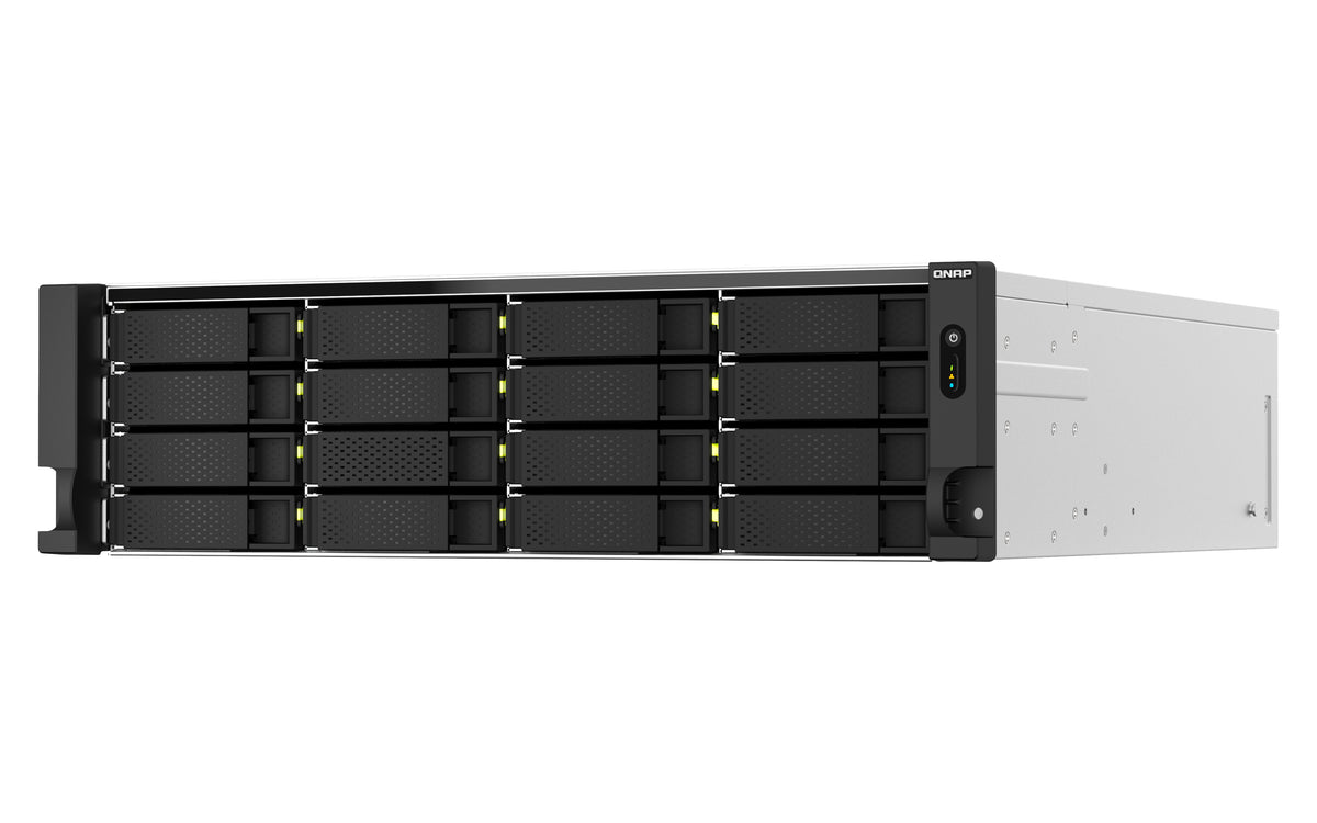 QNAP TS-h2287XU-RP NAS Rack (3U) Intel Xeon E E-2336 32 GB DDR4 0 TB QuTS hero Schwarz, Weiß