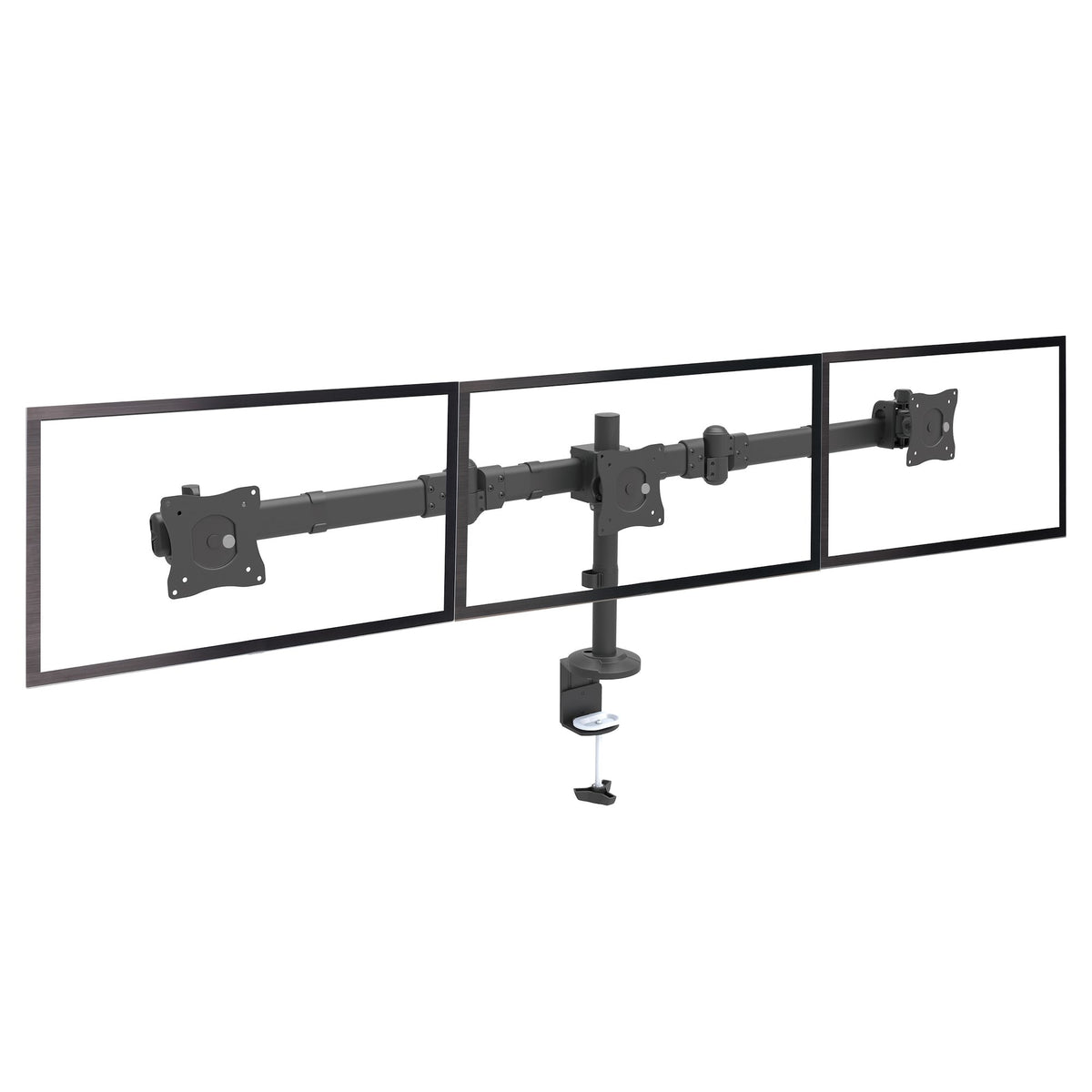 StarTech.com 3 Monitor Schreibtischhalterung - Ergonomischer VESA Monitorarm für 3 Monitore bis zu 27" - Gelenkig, höhenverstellbar - Neig/Schwenk/Drehfunktion - Schreibtischklemme/Tülle