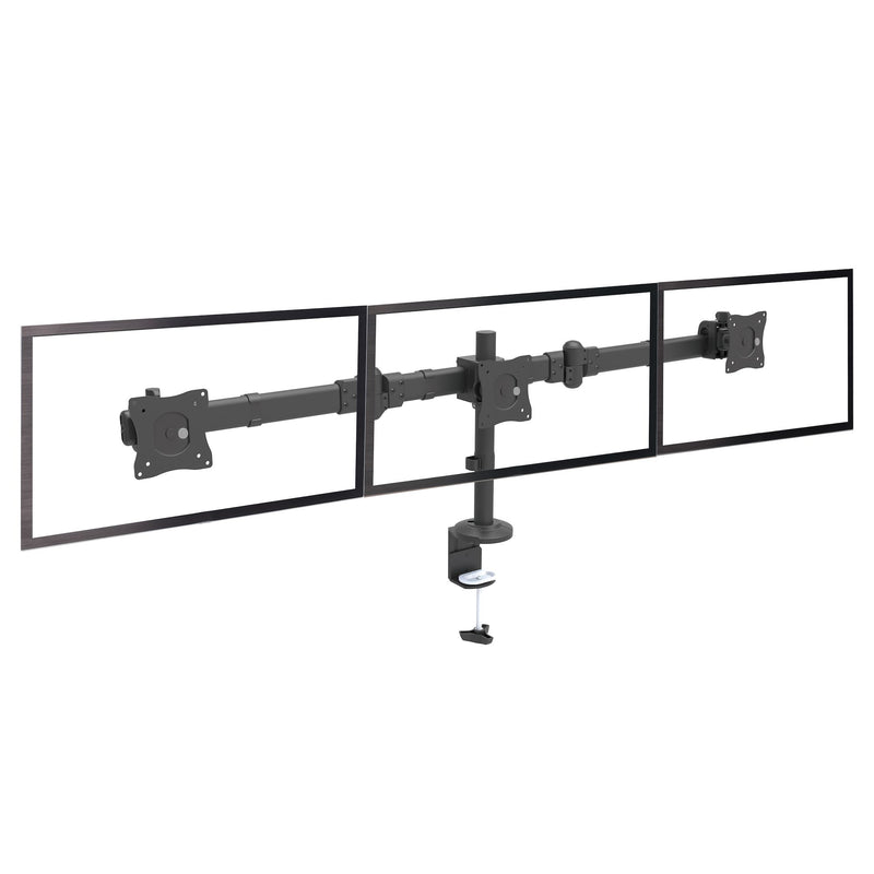 StarTech.com 3 Monitor Schreibtischhalterung - Ergonomischer VESA Monitorarm für 3 Monitore bis zu 27" - Gelenkig, höhenverstellbar - Neig/Schwenk/Drehfunktion - Schreibtischklemme/Tülle