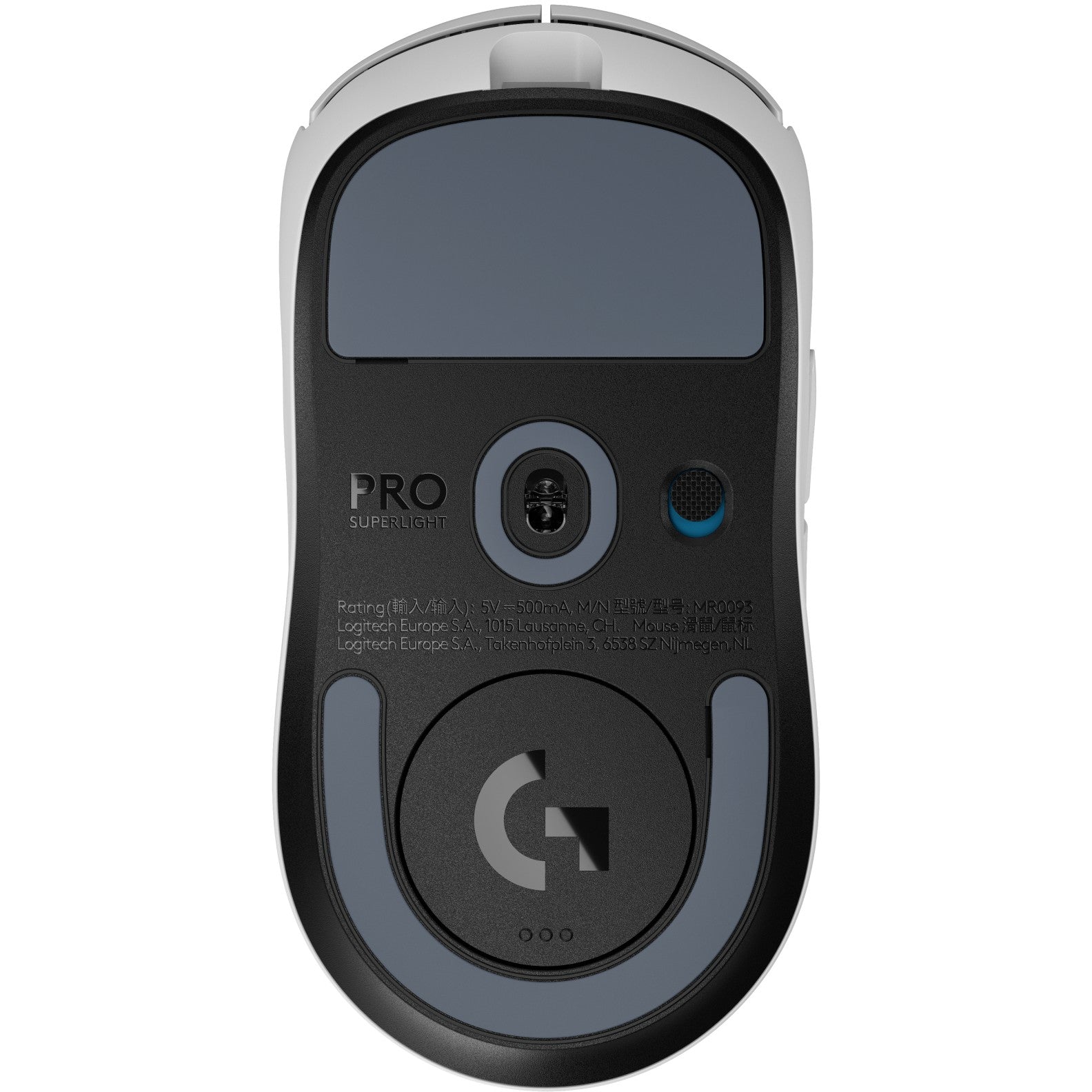 Logitech G PRO X SUPERLIGHT 2 Mouse optical 5 buttons wireless 2.4 GHz USB MAU Logitech LIGHTSPEED receiver white