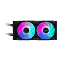 GIGABYTE AORUS WATERFORCE II 240 AIO Flüssigkeits-CPU-Kühler - 2x120mm ARGB-Lüfter, Schiebe-in-Verriegelungsmechanismus, DAISY-CHAIN, kompatibel mit Intel LGA 1851 und AMD AM5
