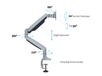 Multibrackets 3255 Flachbildschirm-Tischhalterung 68,6 cm (27") Tisch/Bank Silber